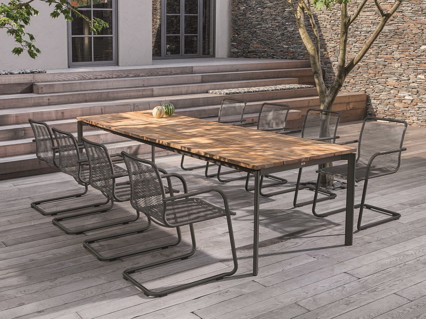 Веревочный консольный садовый стул с подлокотниками FISCHER MÖBEL качели ARCH-00048522 - Вид №7