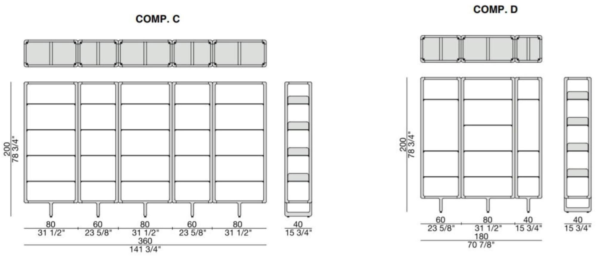 Porada Модульный деревянный книжный шкаф Iron sun-id-1351068 - Вид №6