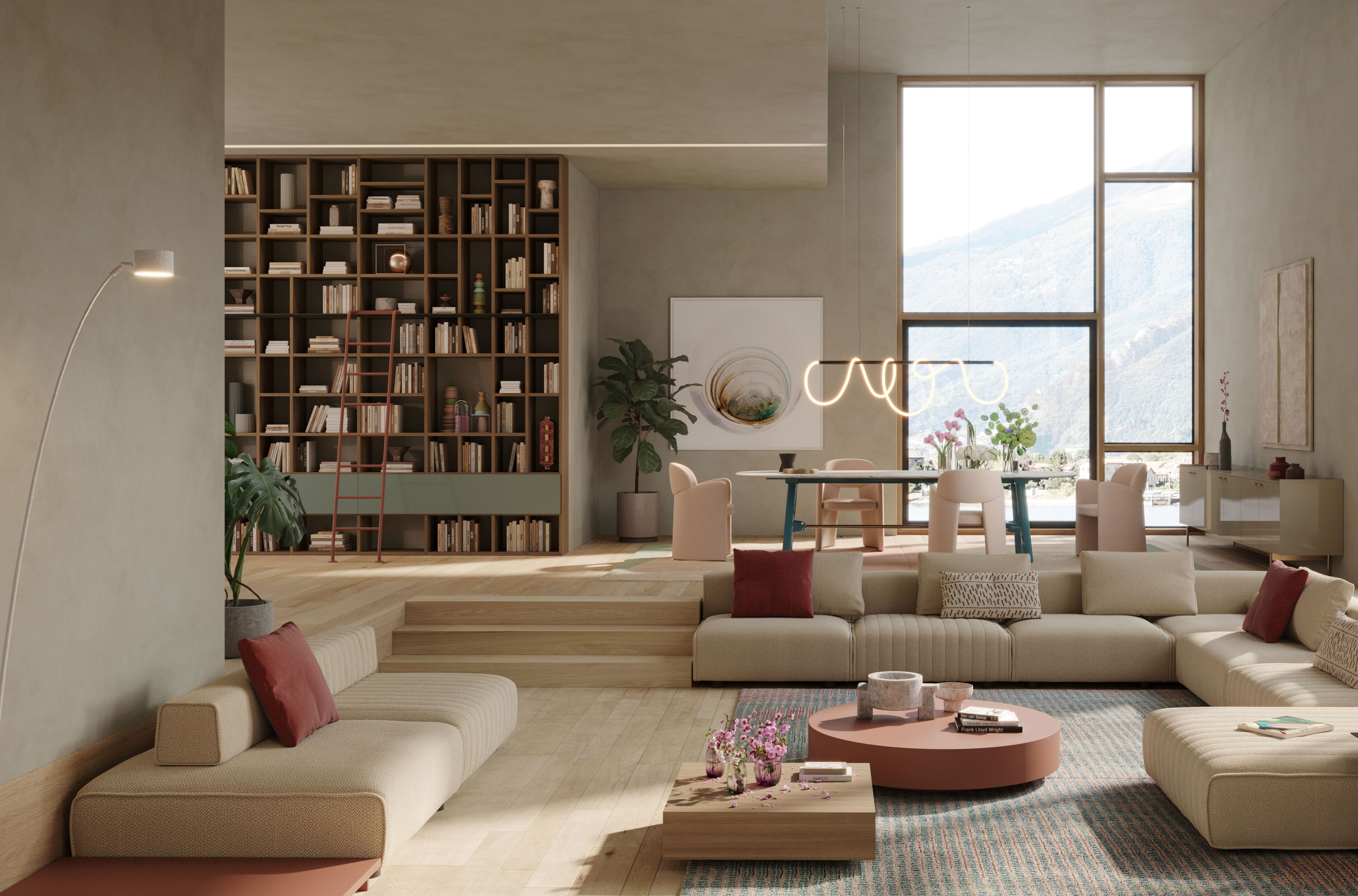 Индивидуальный модульный модульный книжный шкаф Lema Selecta ARCH-00117006 - Вид №11