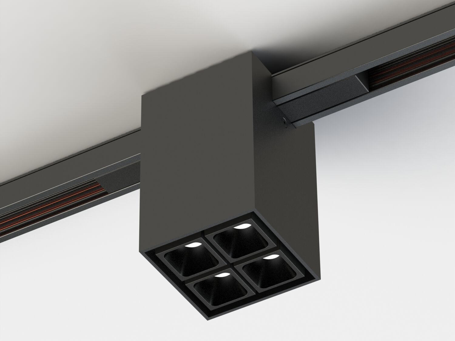 Потолочный алюминиевый квадратный светодиодный прожектор Lucifero's мини-трек-потолок ARCH-00083622 - Вид №1