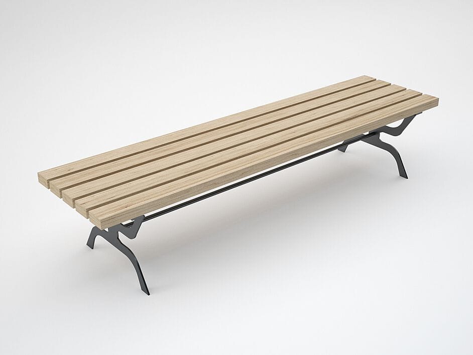 Деревянная скамья без спинки CITYSì RETRÒ ARCH-00114247