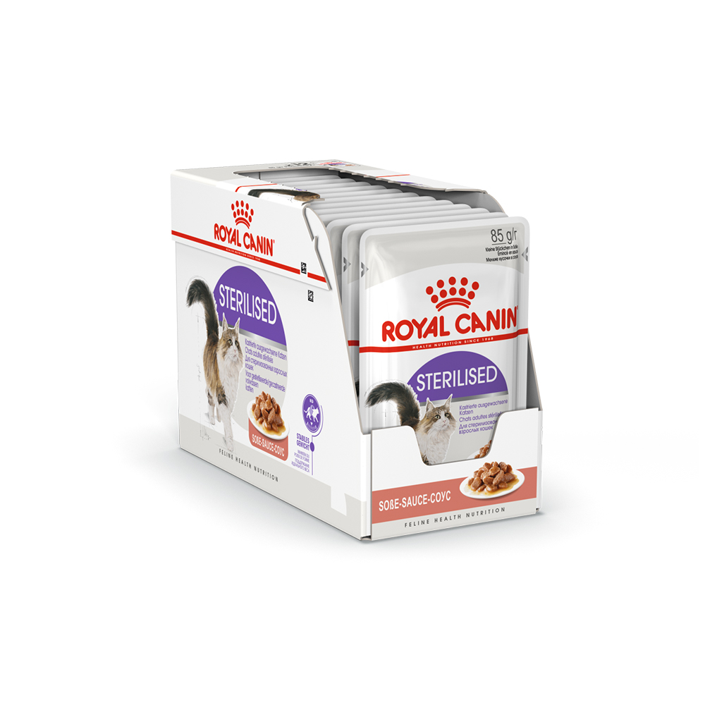 ПР0019834*24 Корм для кошек Sterilised для кастрированных и стерилизованных пауч 85г (упаковка - 24 шт) ROYAL CANIN 