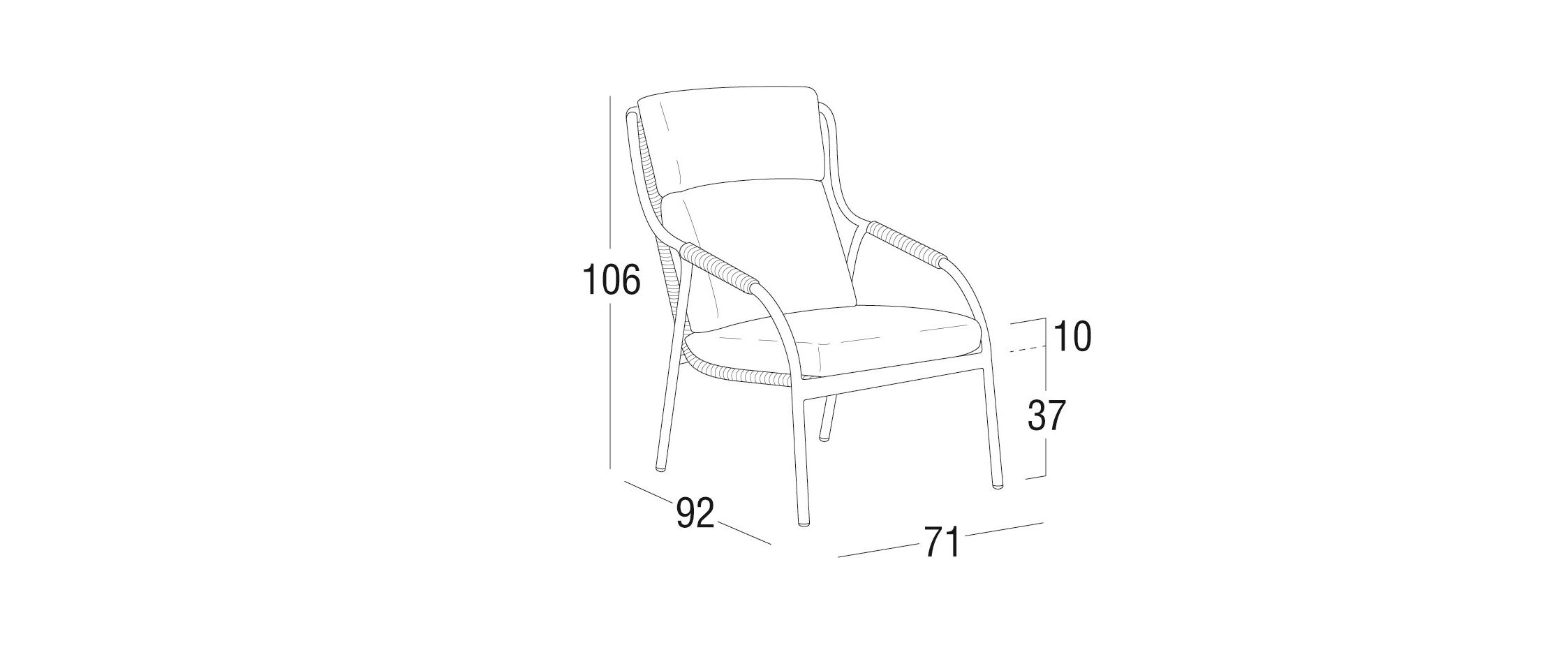 Садовое кресло с подлокотниками Roberti Капри ARCH-00076970 - Вид №3