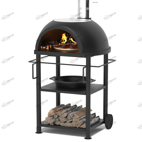 Чугунная садовая печь Везувий Legenda Garden (с чугунным основанием) 6748