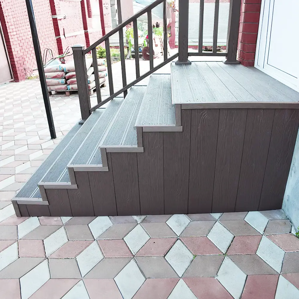 Ступень прямая цельная ДПК 30x320x3000 мм венге GROENTEC STLM-2136558 - Вид №4