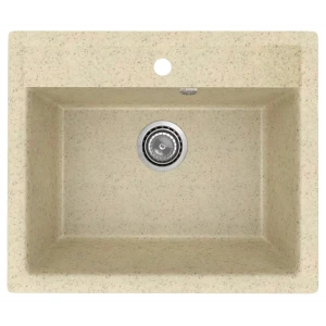 91935462 Мойка для кухни врезная Practik PR-M 565-002 49.5x56.5 см глубина чаши 17.5 см литьевой мрамор цвет слоновая кость STLM-1470558