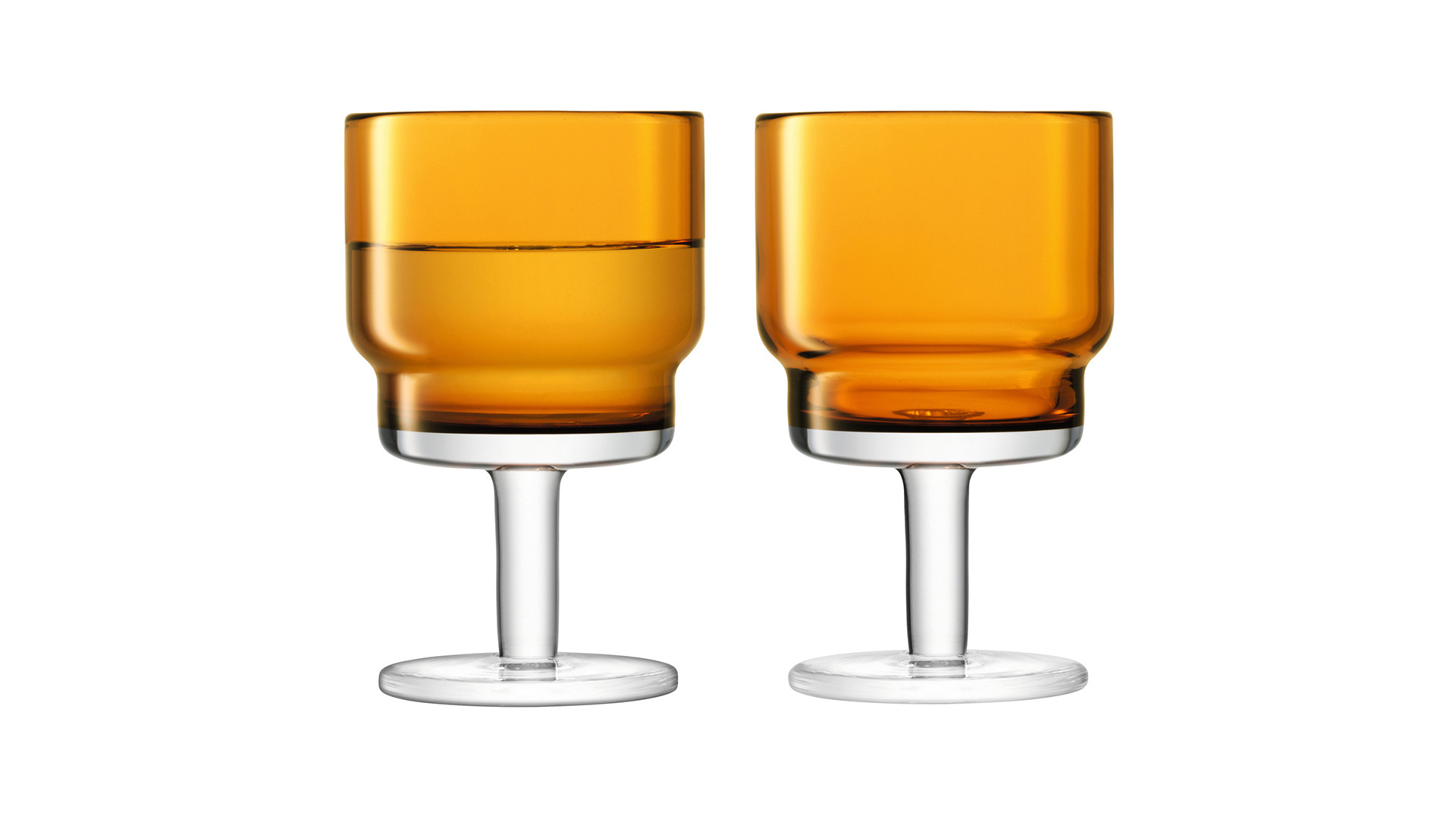 10656164 LSA International Набор бокалов для вина LSA International, "Utility", 220мл, охра, 2шт. Стекло - Вид №1