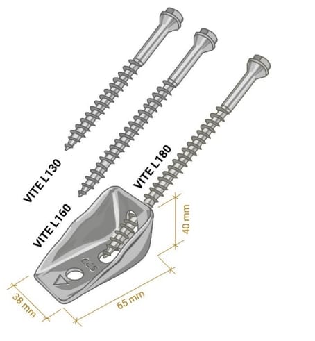 Соединитель для закрепления и армирования деревянных перекрытий CentroStorico CONNETTORE LEGNO CENTROSTORICO ARCH-00139600 - Вид №2