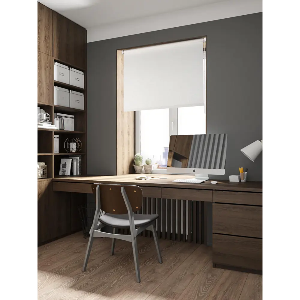 Штора рулонная Shine 80x160 см белая 83289967 STLM-2000643 PRAKTO  - Вид №4