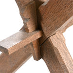 SOR27397 Oak Trestle основной консольный стол ijlbrown  - Вид №11