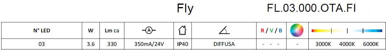 Brillamenti Точечный светильник / дорожка из нержавеющей стали Fly Fl.03.000.ota.fi - Вид №1