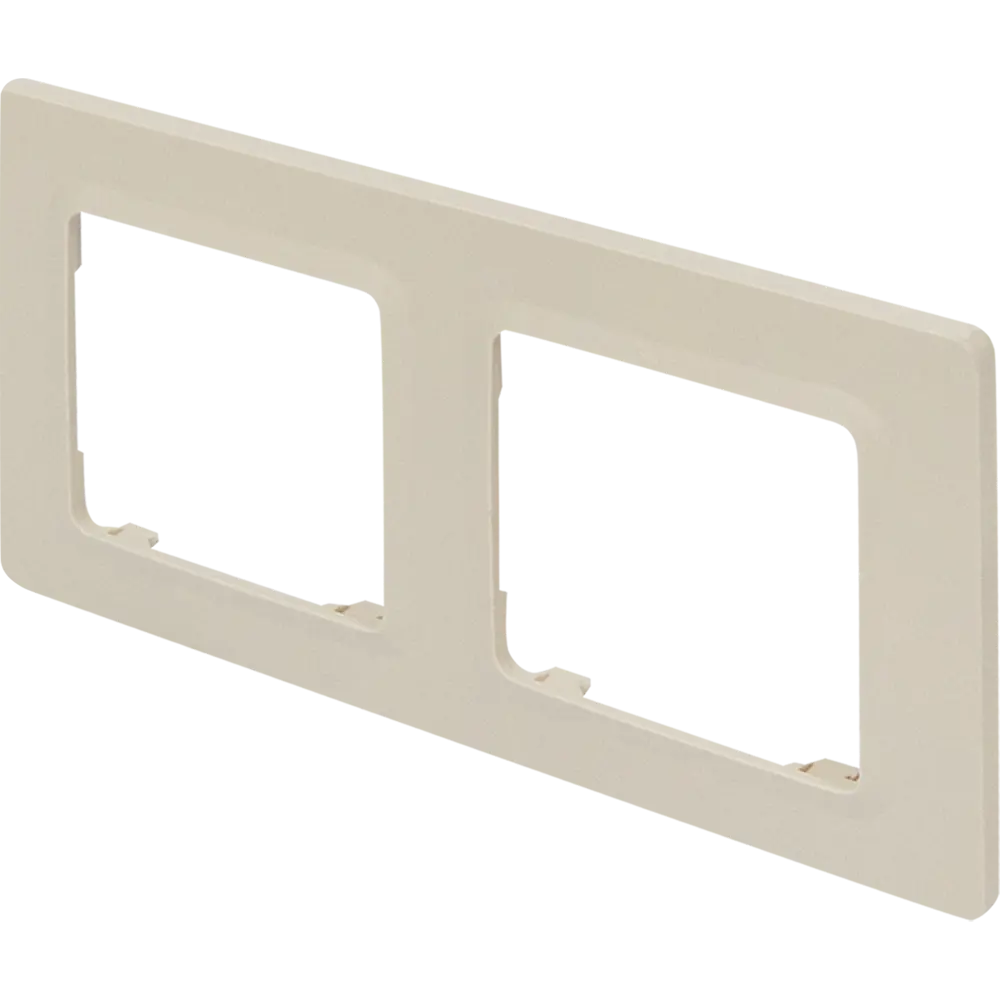 LEXMAN LILIAN - Декоративная рамка для розеток на 2 поста, цвет Слоновая кость 86761671 STLM-0071383 - Вид №1