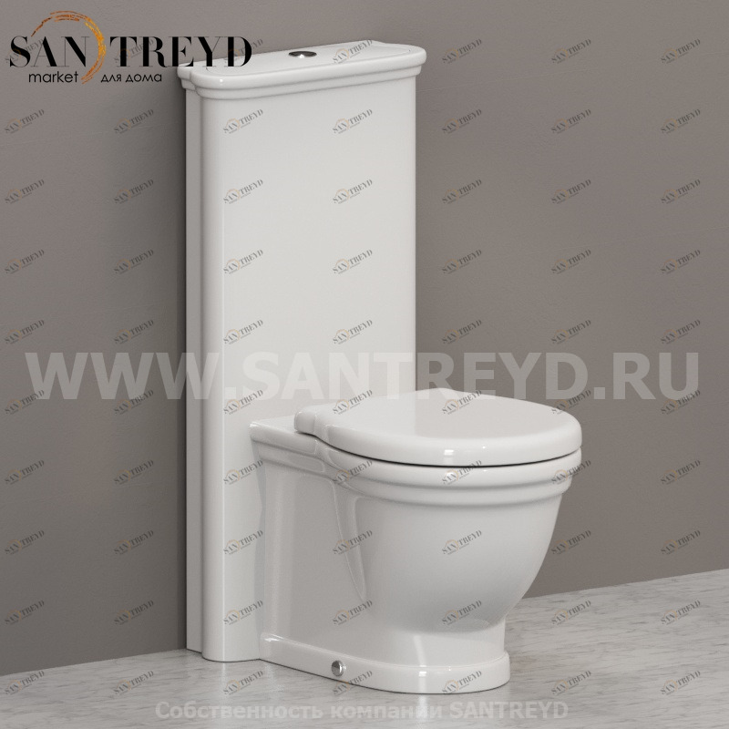 PA137BI; FL019 Бачок для унитаза Белый Ceramica Globo PAESTUM Италия