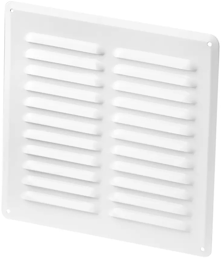 Вентиляционная решетка ORE GM2525W — белая металлическая панель 250×250 мм 84653725