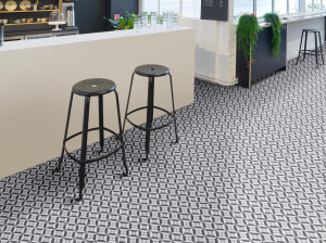 Нескользящий виниловый пол с цементным эффектом