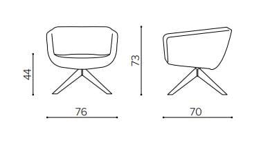 Тканевое кресло с подлокотниками True Design Arca ARCH-00017607 - Вид №3