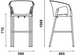 Adico Ресторанный стул с подлокотниками sun-id-1431412 - Вид №3