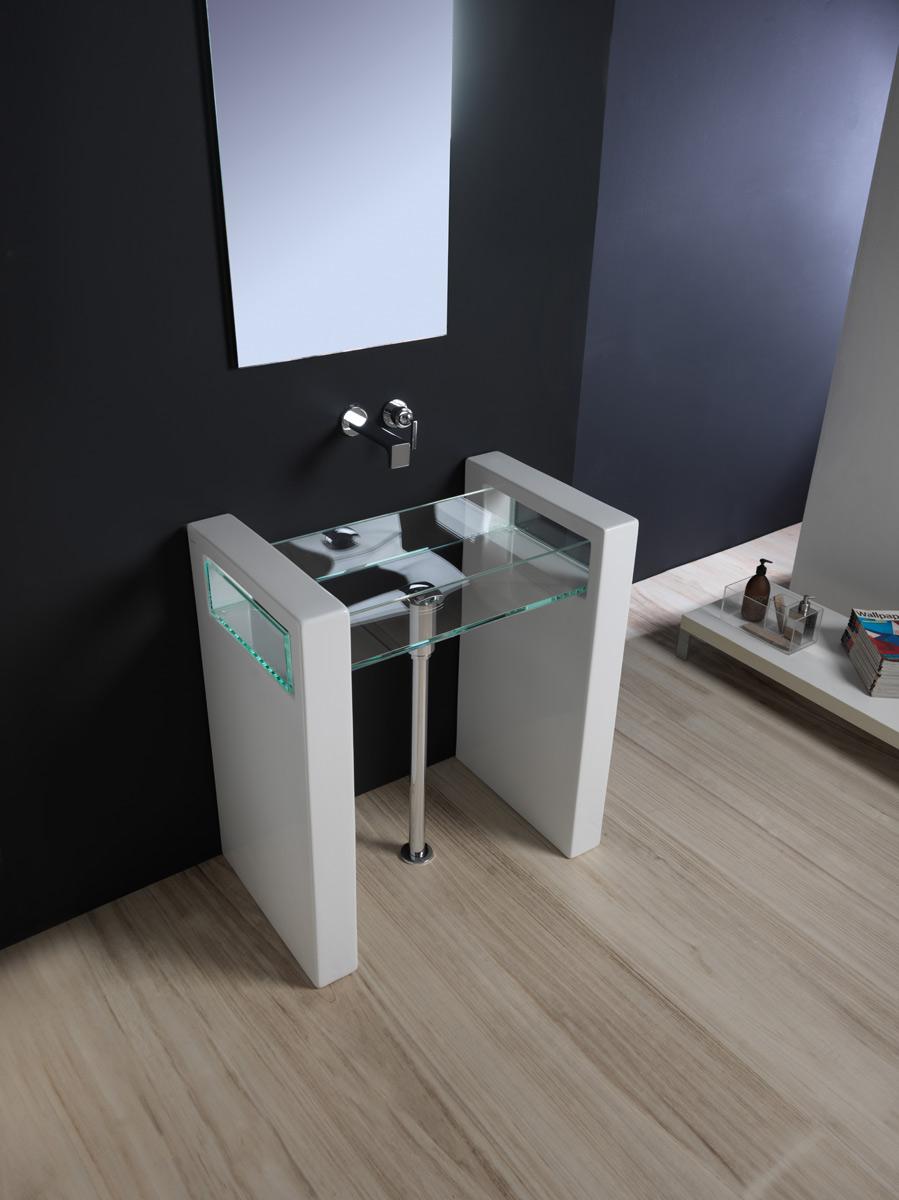 GLSCFS2 Консоль напольная одинарная для монтажа раковины GSG CERAMIC GLASS - Вид №1