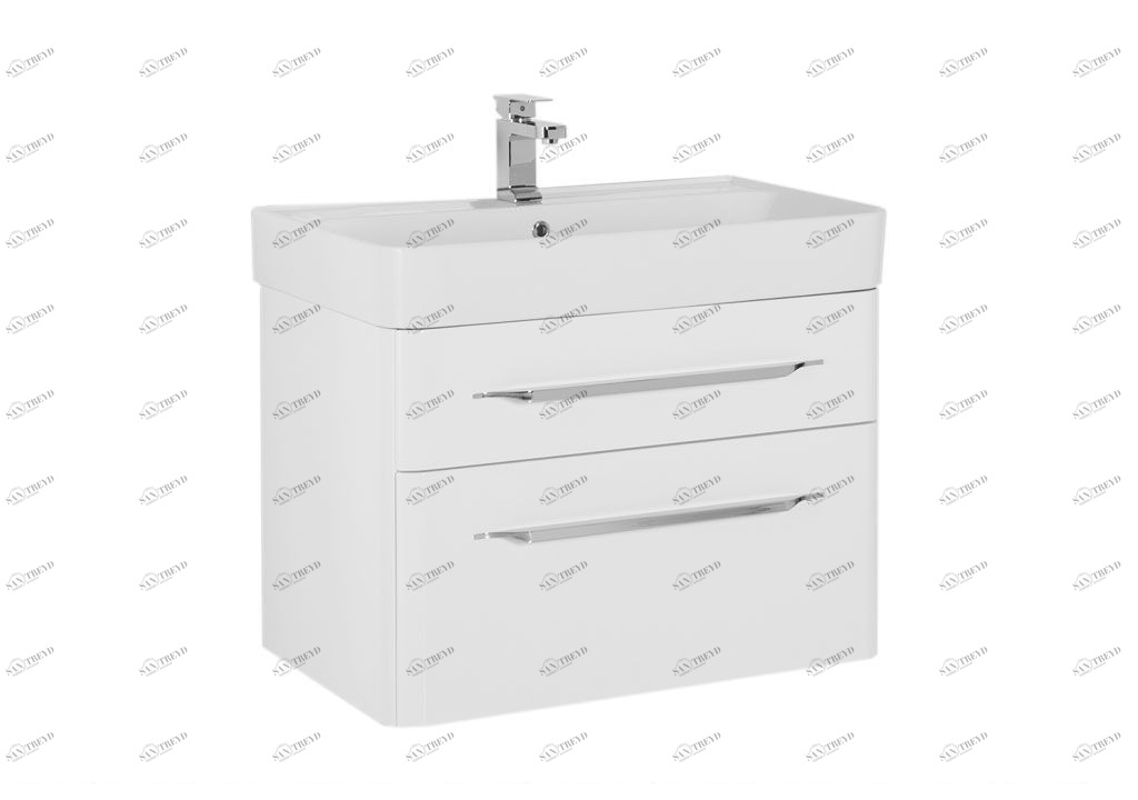 Тумба с раковиной Aquanet Виченца 80 белый 0019696300196344