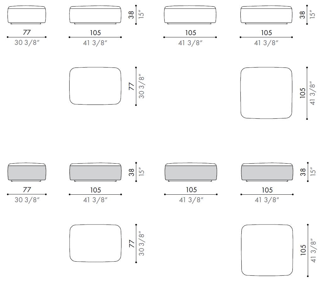 Модульный садовый диван Désirée divani Dorvan ARCH-00128294 - Вид №11