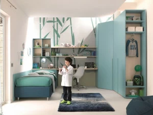 Moretti Compact Деревянная спальня с гардеробной