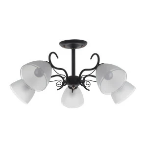 Потолочная люстра IDLamp Marsell 277/5PF-Black IDLAMP MARSELL 187892 Белый