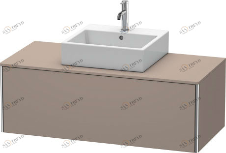XS490204343 Тумбочка для подвесной консоли XSquare #XS4902 1200 x 548 мм Базальт матовый, декор Duravit