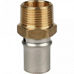 Муфта переходная STOUT 20х3/4" НР под пресс