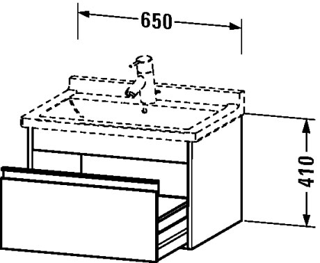 KT666305151 Ketho Тумбочка подвесная Сосна коричневая, декор Duravit - Вид №1