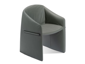 Мягкое и обитое кресло с подлокотниками