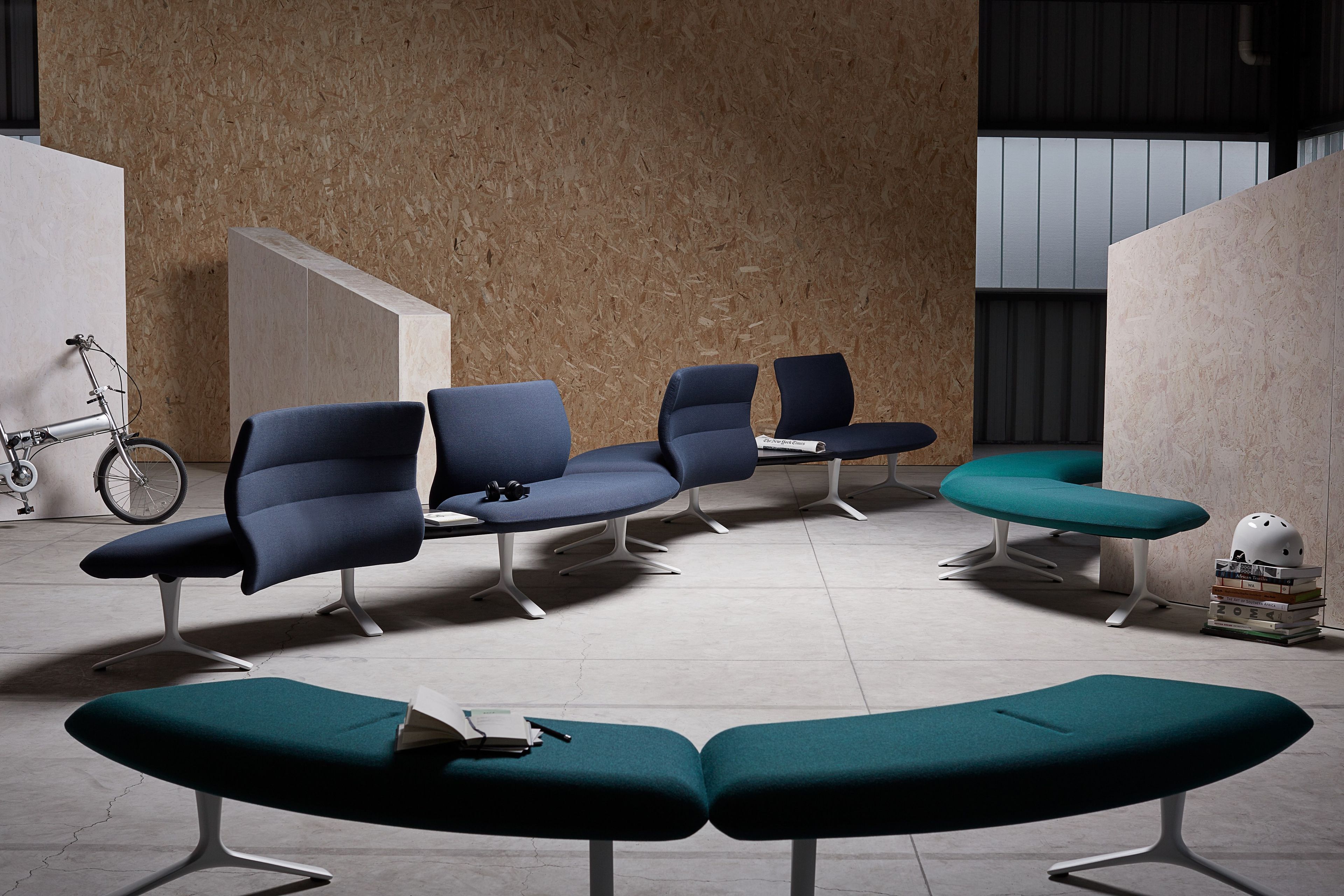 Модульная скамья из ткани со спинкой VAGHI Mewa ARCH-00040378 - Вид №5