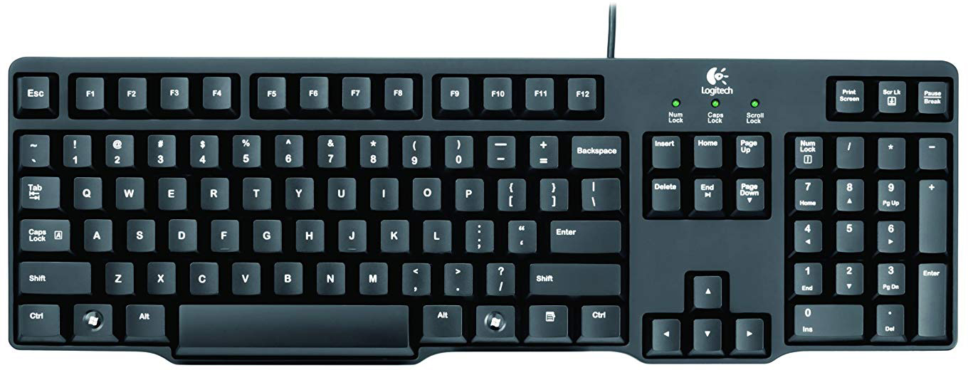 920-003200 Keyboard classic k100 ps/2 black retail Logitech Santreyd 