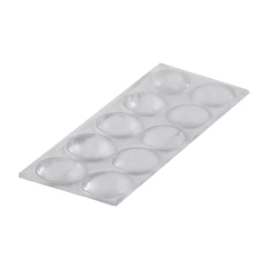 Накладки на мебельные ножки 19 мм круглые ПВХ цвет прозрачный 10 шт.