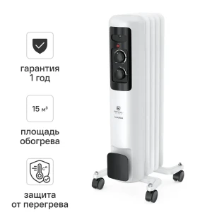 Обогреватель масляный Royal Clima GU5-1000M с механическим термостатом 1000 Вт 5 секций цвет белый 89404780 STLM-2005240