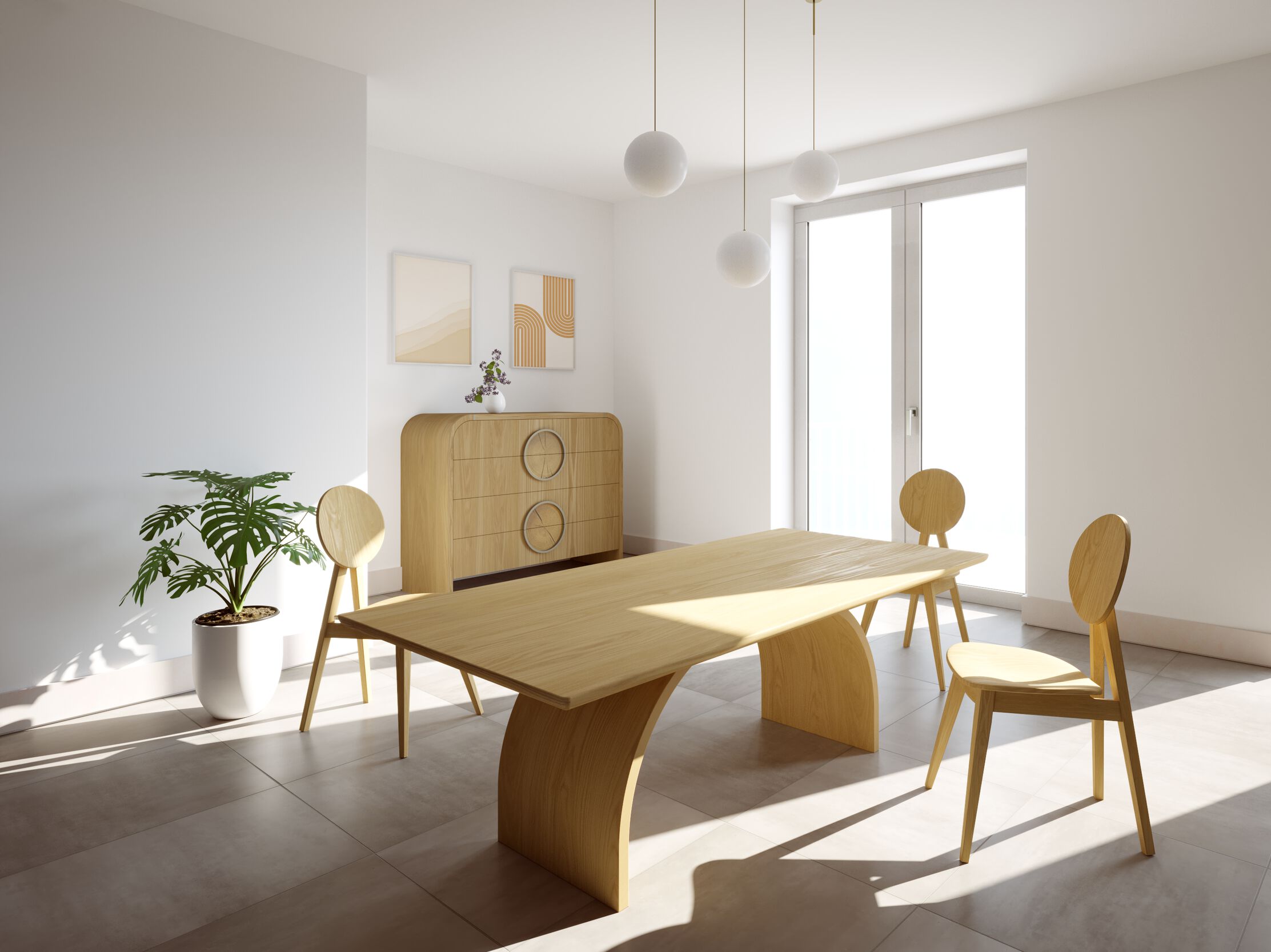 Прямоугольный обеденный стол из дуба NORD ARIN ARC ARCH-00142717 - Вид №6