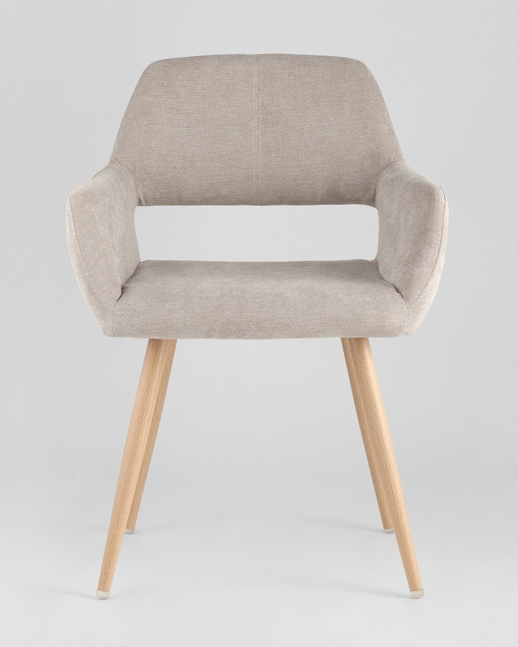 Стул с подлокотниками мягкий бежевый "Кромвель" STOOL GROUP ДИЗАЙНЕРСКИЕ 00-3881956 Бежевый  - Вид №1