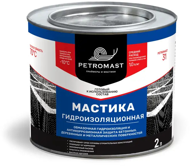 90378953 Мастика гидроизоляционная Petromast 2л STLM-1019562