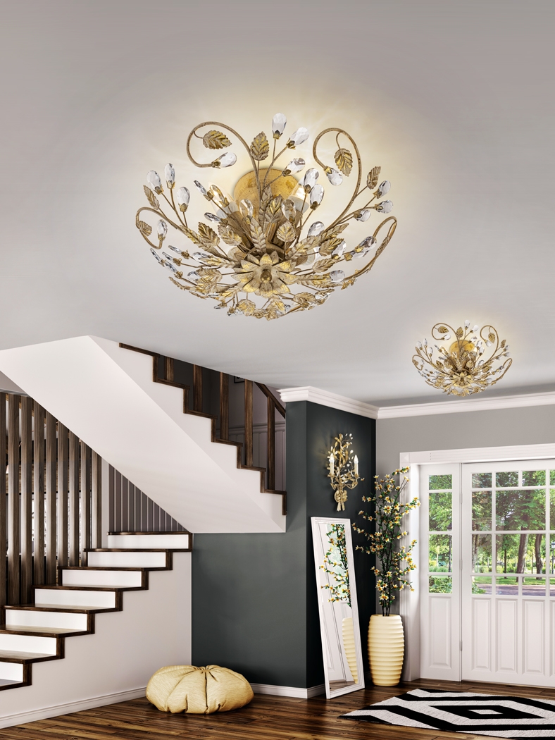 033700 Потолочный светильник 4L слоновая кость/золото Schuller Verdi - Вид №3