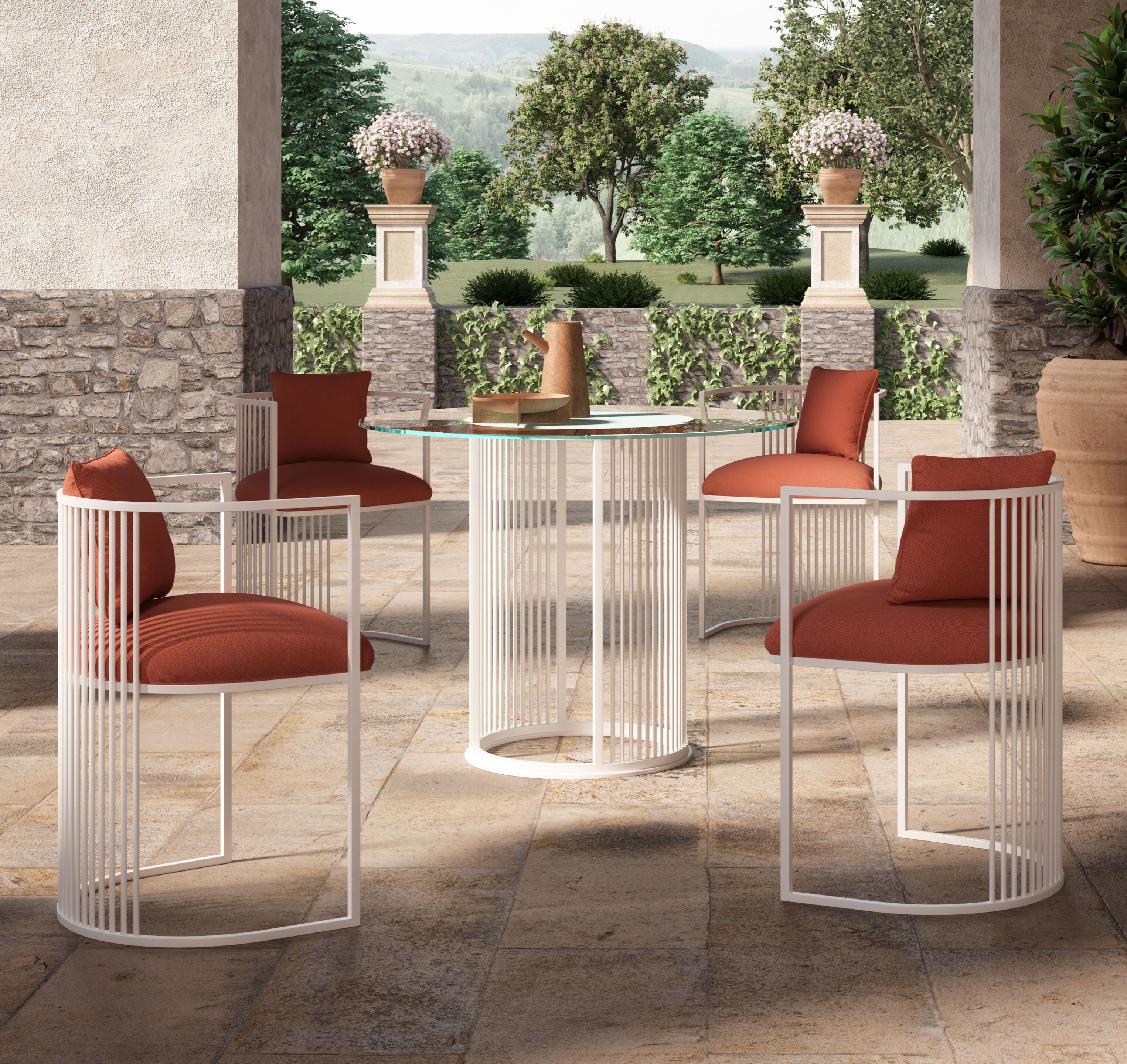 Стальной и стеклянный садовый стол Galbiati Outdoor Alpemare Collection ARCH-00083903 - Вид №3