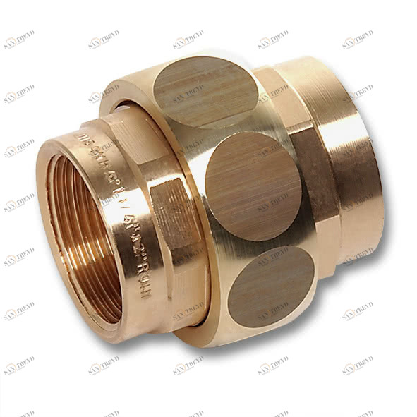 2272114R SANHA 272 сгон ВР-ВР, латунь, с плоским уплотнением 11/4 мм 