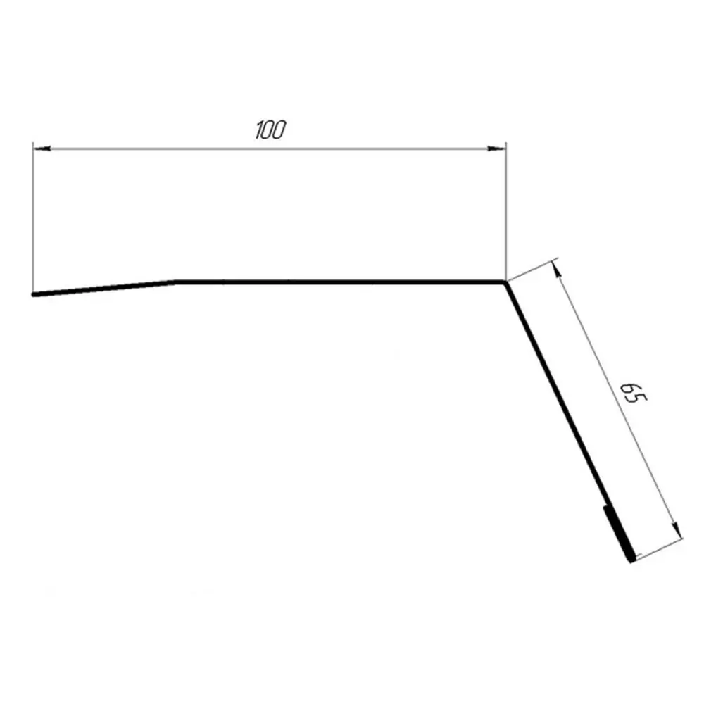 Планка карнизная 65x100x2000 мм 0.4 мм RAL 8017 коричневый ВЕГА STLM-2196709 - Вид №1