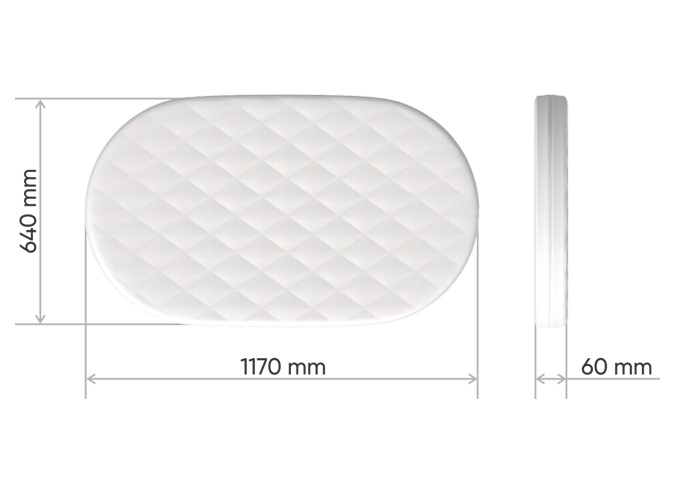 Матрас для кроватки Bed форплит, 6 см ELLIPSE ELLIPSE BED 351679 Белый Santreyd  - Вид №1