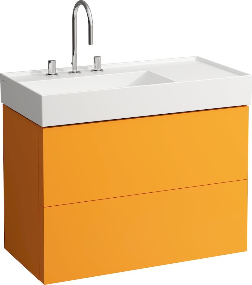 H8103380201581 Раковина, полочка справа, со специальным скрытым сливом LAUFEN PRO - Вид №5