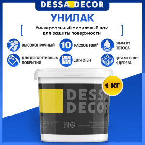 90708689 Защитный лак 705601 цвет бесцветный 1 л STLM-0348192 DESSA DECOR