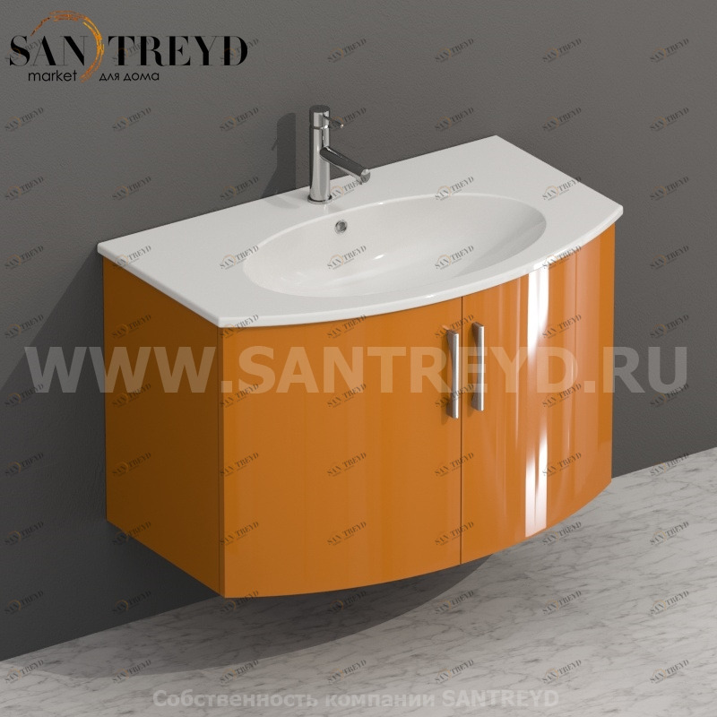 MDMA80Y152 Тумба с двумя створками 78 см оранжевая Globo 4ALL Италия Ceramica Globo