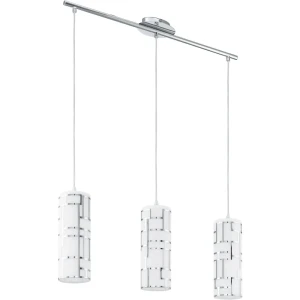 Подвес Bayman 3xE27x60 Вт, металл/стекло, цвет хром/белый 13997225 STLM-2138772