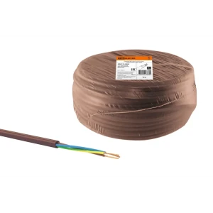 91259780 Провод Tdm electric ПВС 3x0.75 10 м цвет коричневый ГОСТ STLM-1116766