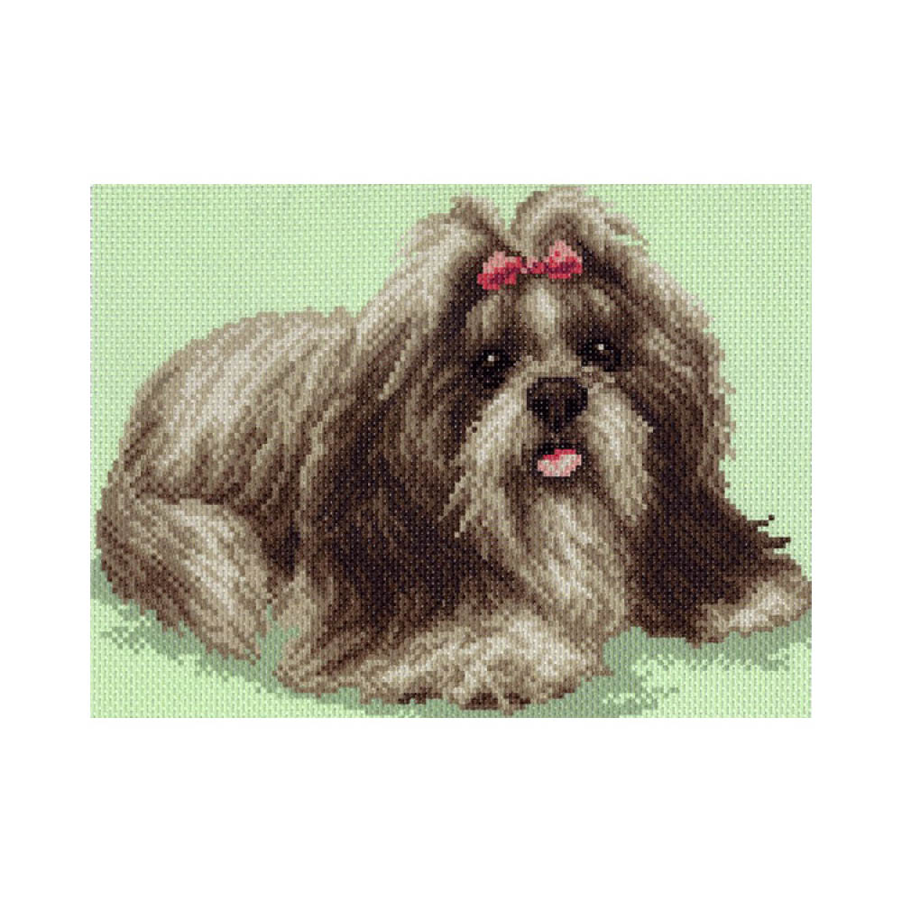 1108 Канва/ткань с рисунком Рисунок на канве 28 см х 34 см "Джесика" Матренин посад 