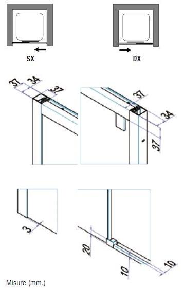 Samo Душевая кабина с двумя раздвижными стеклянными дверцами Eccelsa sun-id-1482409 - Вид №4