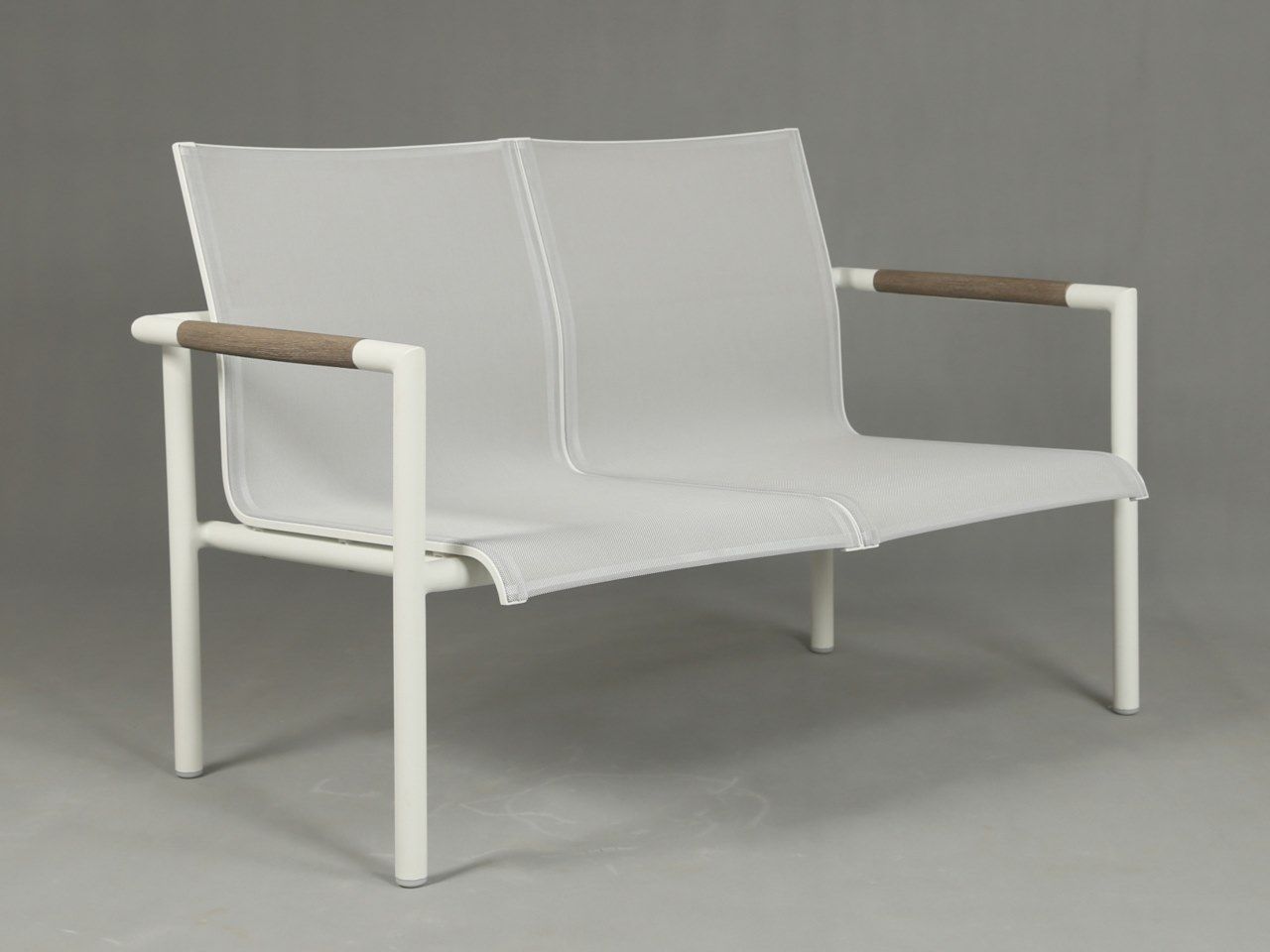 Алюминиевая штабелируемая садовая скамейка со спинкой Les Jardins® Bastingage ARCH-00050206 - Вид №1